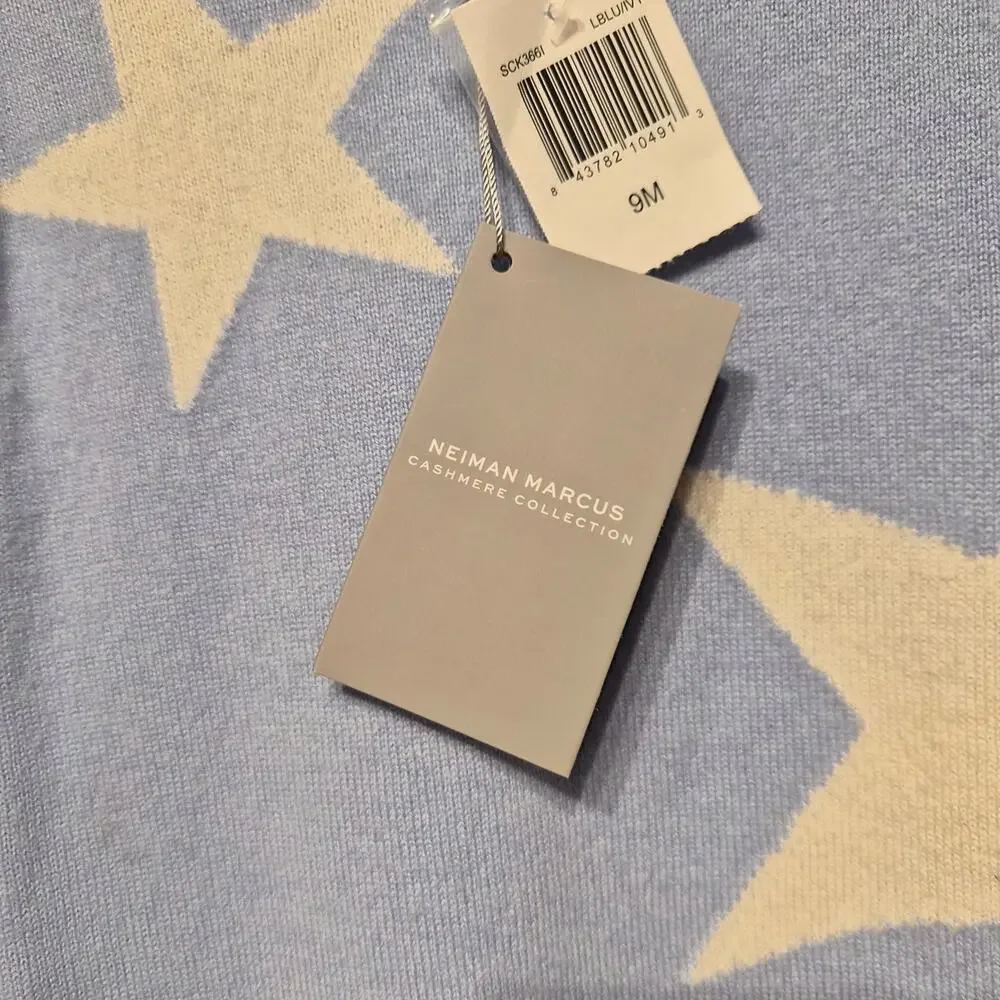 Neiman Marcus The Cashmere Collection 9 Month NWT Blue and White Star One Piece